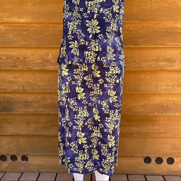 OJAI Vintage Floral Island Style Tank Skirt Set - Picture 6 of 13